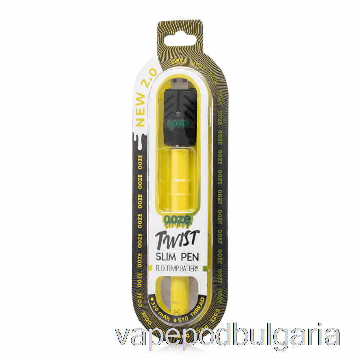 Vape 10000 Дръпки Ooze Slim Twist Pen 2.0 Flex Temp батерия Mellow Yellow